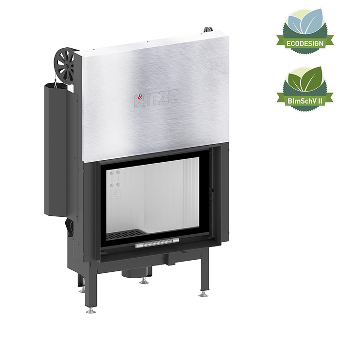 Zestaw kominek powietrzny stalowy KRATKI LUCY BLACK 12 kW Ø 200 z akcesoriami HITZE ALBERO AL11GH kominek fireplace DECOR 2 - Zestaw kominek powietrzny stalowy KRATKI LUCY BLACK 12 kW Ø 200 z akcesoriami